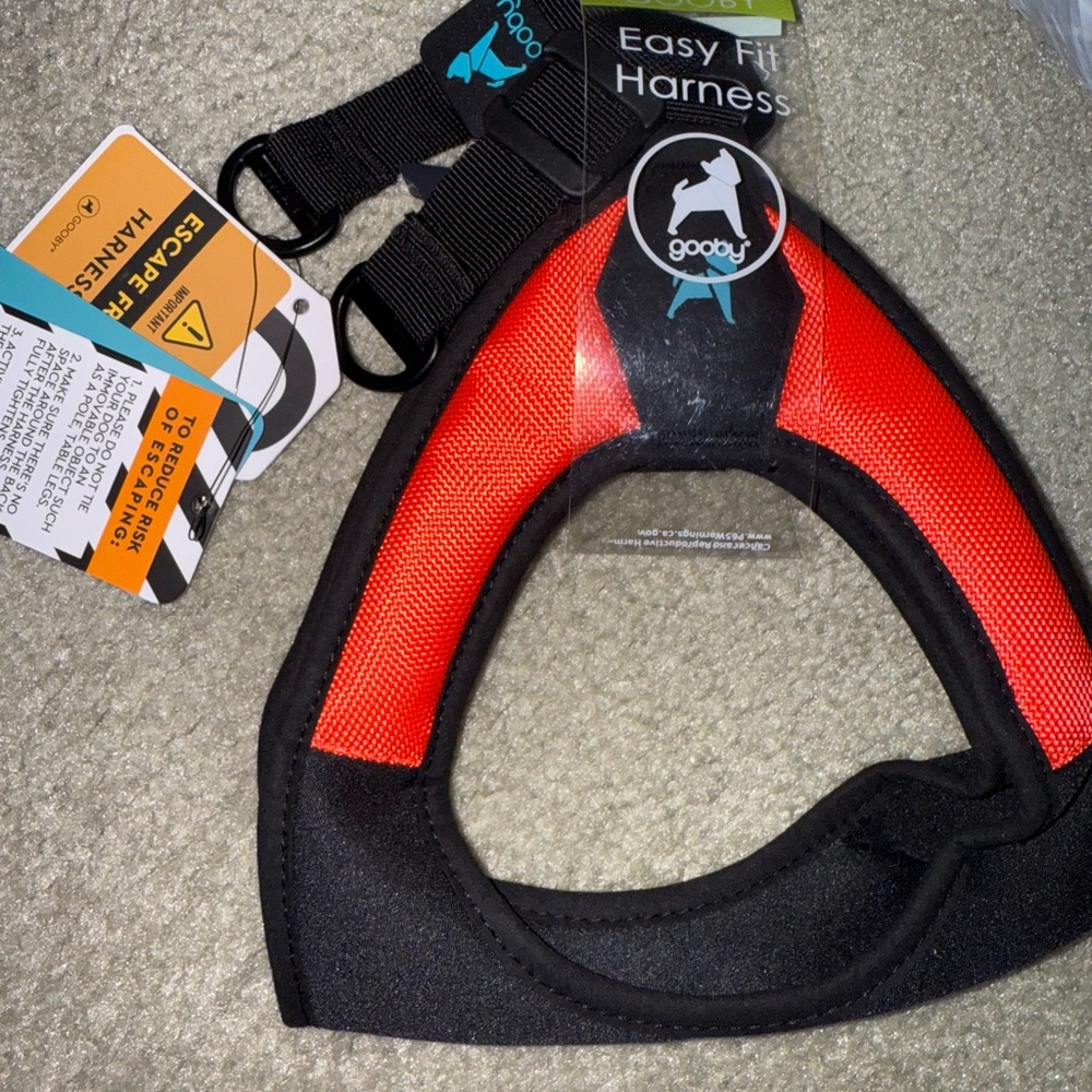 Gooby Red and Black Easy Fit Dog Harness